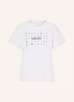 Футболка с драгоценными камнями Liu Jo, белый