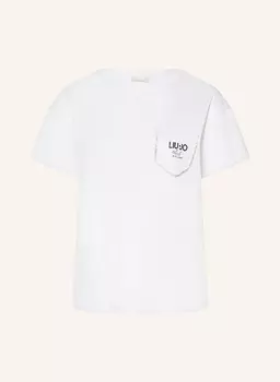 Футболка с драгоценными камнями Liu Jo, белый
