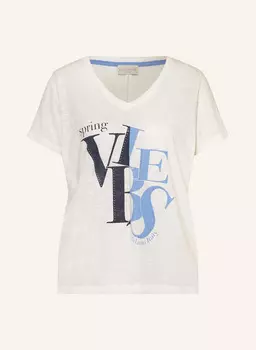 Футболка с драгоценными камнями Milano Italy, белый