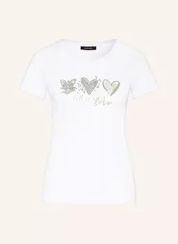 Футболка с драгоценными камнями More & More, белый