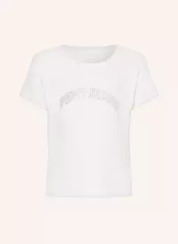 Футболка с драгоценными камнями Pepe Jeans, бежевый
