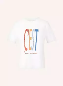 Футболка с драгоценными камнями Rich&Royal, белый