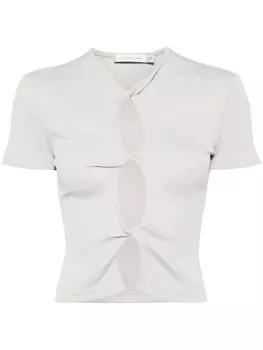 Футболка с драпировкой Christopher Esber, серый