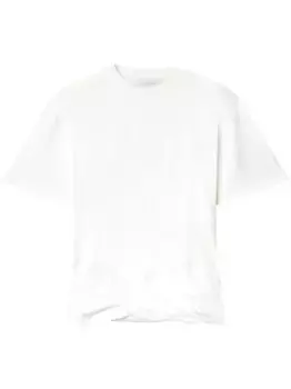 Футболка с драпировкой и логотипом Arrows OFF-WHITE, белый