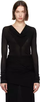 Футболка с драпировкой и V-образным вырезом TOTEME