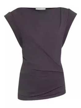 Футболка с драпировкой ISABEL MARANT, фиолетовый