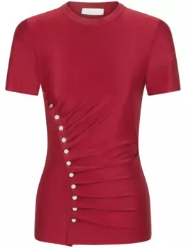 Футболка с драпировкой Rabanne, красный