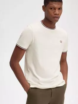 Футболка с двойным кончиком Fred Perry, экрю