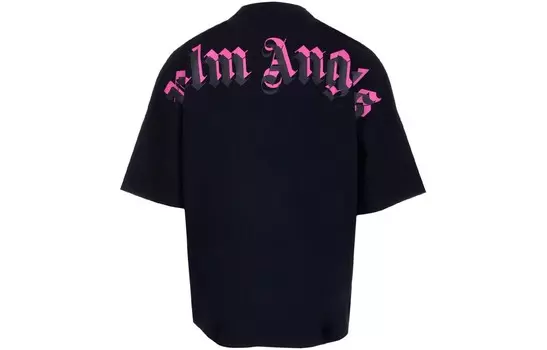 Футболка с двойным логотипом большого размера Palm Angels, черный