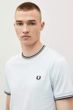 Футболка с двойным логотипом Fred Perry, синий