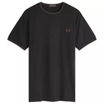 Футболка с двойным наконечником Fred Perry, черный