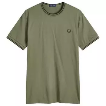 Футболка с двойным наконечником Fred Perry, зеленый