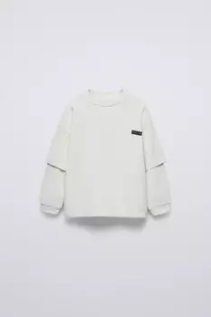 Футболка с двумя рукавами ZARA, лед