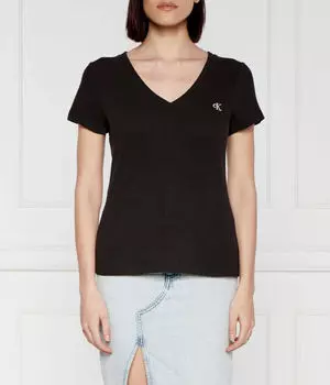 Футболка с дырками Slim fit Calvin Klein Jeans, черный