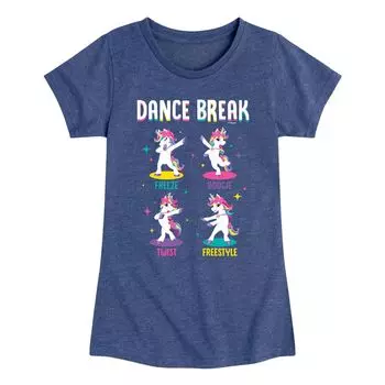 Футболка с единорогом JoJo Siwa Dance Break для девочек 7–16 лет Licensed Character, синий