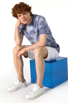 Футболка с фигурным принтом Colin'S, синий