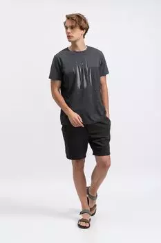 Футболка с фигурным принтом Kaft, серый