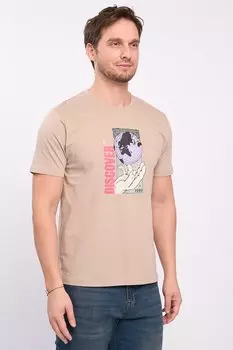 Футболка с фигурным принтом Kvl By Kenvelo, коричневый