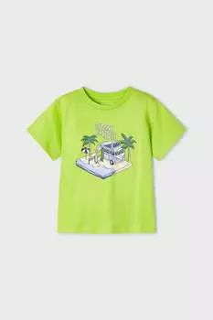 Футболка с фигурным принтом Mayoral, зеленый