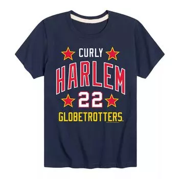 Футболка с фигурным рисунком Harlem Globetrotters для мальчиков 8–20 лет Licensed Character, синий
