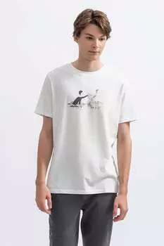 Футболка с фигурным рисунком Kaft, белый