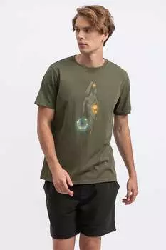 Футболка с фигурным рисунком Kaft, зеленый