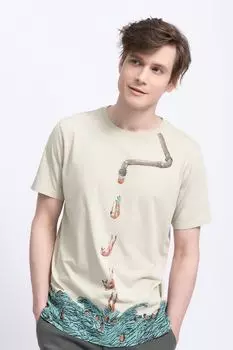 Футболка с фигурным рисунком Kaft, зеленый