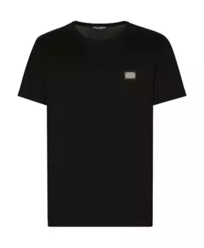 Футболка с фирменной биркой Dolce & Gabbana, черный