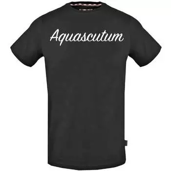 Футболка с фирменным логотипом Aquascutum, черный