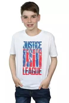 Футболка с флагом команды «Лига справедливости» DC Comics, белый