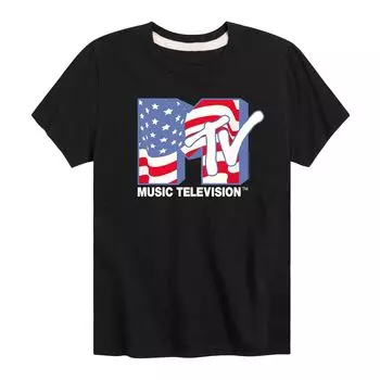 Футболка с флагом MTV Americana для мальчиков 8–20 лет Licensed Character