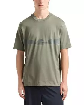 Футболка с флокированным логотипом Emporio Armani, зеленый