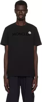 Футболка с флокированным логотипом Moncler