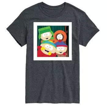 Футболка с фотографией Big & Tall South Park Friends License, темно-серый