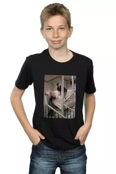 Футболка с фотографией «Диван, лестница» Friends, черный