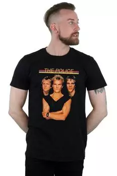 Футболка с фотографией группы The Police, черный