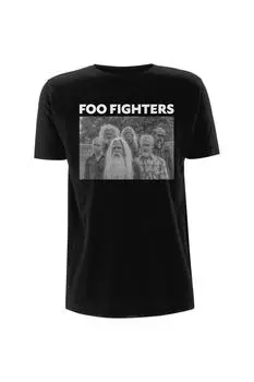 Футболка с фотографией Old Band Foo Fighters, черный