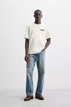Футболка с фотографией @rafael moura ZARA, экрю