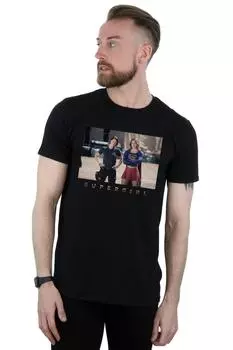 Футболка с фотографией сестер из сериала «Супергёрл» DC Comics, черный