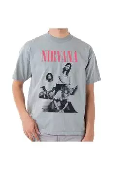Футболка с фотографией в ванной Nirvana, серый