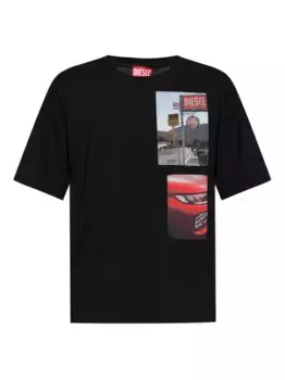 Футболка с фотопечатью DIESEL, черный