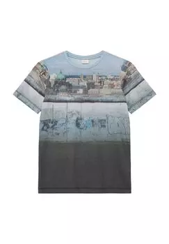 Футболка с фотопринтом, детская s.Oliver, цвет Grey Black