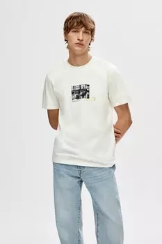 Футболка с фотопринтом Selected Homme, черный