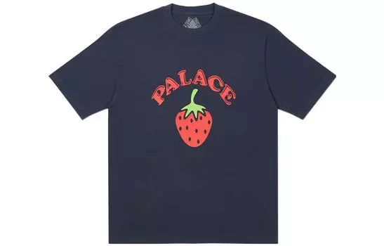 Футболка с фруктами PALACE, темно-синий