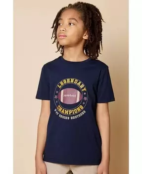 Футболка с футбольным рисунком Big Boys Brooks Brothers, синий