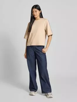 Футболка с галунными полосками модель «КЕЙТ» ICHI, бежевый