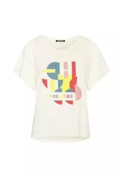 Футболка с геометрическим логотипом CHIEMSEE, цвет Star White