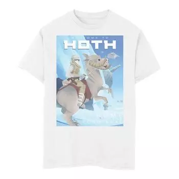 Футболка с геометрическим плакатом и графическим рисунком для мальчиков 8–20 лет «Звездные войны, добро пожаловать в дом Хота» Star Wars