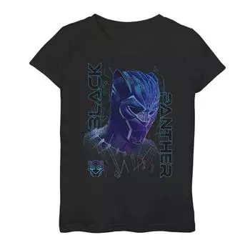 Футболка с геометрическим плакатом Marvel Black Panther для девочек 7–16 лет Licensed Character