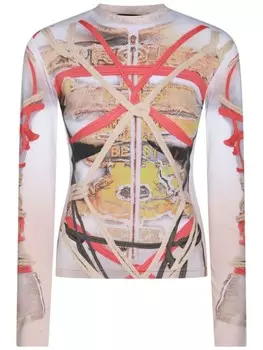 Футболка с геометрическим принтом Y/Project, серый